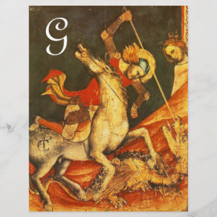 Papier La bataille de Saint George avec le Dragon