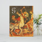 Papier La bataille de Saint George avec le Dragon (Debout devant)