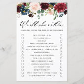 Papier La Bourgogne Plairait À Fête des mariées Jeu (Devant)