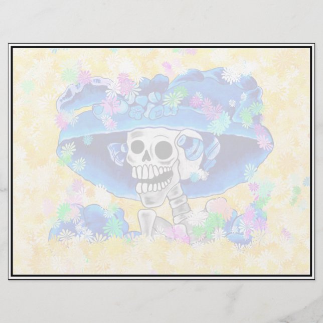 Papier La Calavera Catrina - Rire Skeleton Woman (Devant)