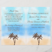 Papier La Collection de Mariage sur la Plage à l'Aquarell (Devant)