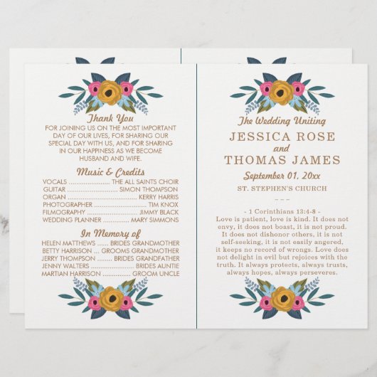 Papier La collection de Mariages blancs à couronne de fle (Devant / Derrière)