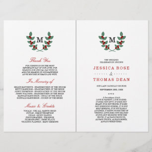 Papier La collection de Mariages Monogram Berry Bush