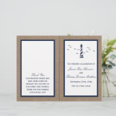 Papier La collection Mariage de Burlap du phare nautique (Debout devant)