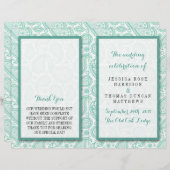 Papier La collection Mariage moderne Paisley - Vert (Devant / Derrière)