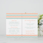 Papier La collection moderne de Mariages Chevron Peach & (Debout devant)