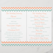 Papier La collection moderne de Mariages Chevron Peach & (Dos)