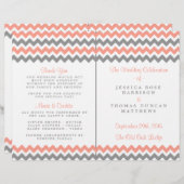 Papier La collection moderne de Mariages Chevron - rose e (Devant / Derrière)