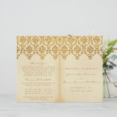Papier La collection Vintage Glam Gold Mariage damassé (Debout devant)