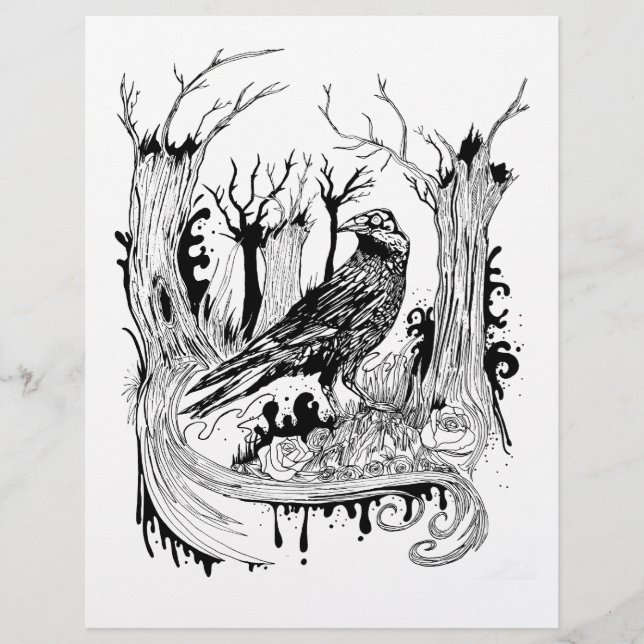 Papier La Corneille noire (Devant)