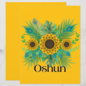 Papier La déesse d'Oshun Tournesols (Devant / Derrière)