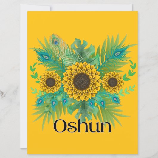 Papier La déesse d'Oshun Tournesols (Devant)