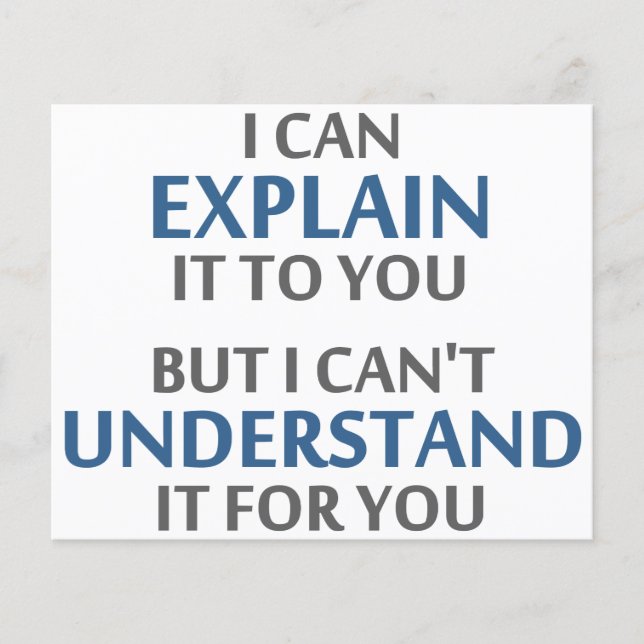 Papier La devise de l'ingénieur ne peut pas la comprendre (Devant)