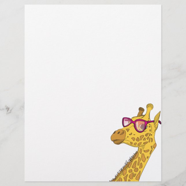 Papier La girafe Hipster (Devant)