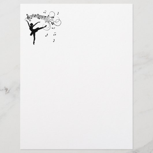 Papier La Musique suit Ballerina (Devant)