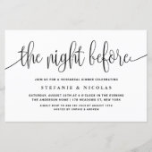 Papier La Nuit Avant Le Dîner De Répétition De Script Noi (Devant)