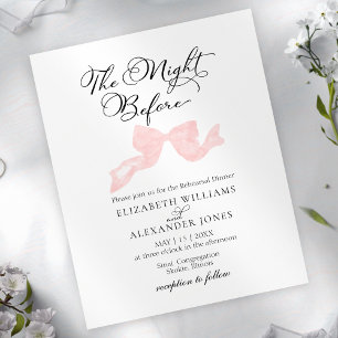 Papier La Nuit Avant Le Dîner De Répétition Invitations B
