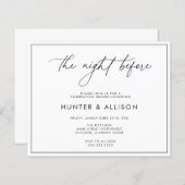 Papier La Nuit Avant L'Invitation (Devant / Derrière)