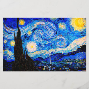 Papier La nuit étoilée par Vincent Van Gogh