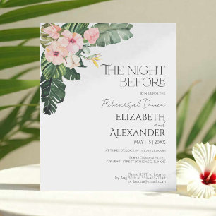 Papier La nuit précédant le dîner de répétition tropicale