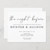 Papier La nuit précédente | Invitation (Devant / Derrière)