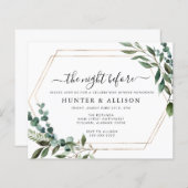 Papier La nuit précédente | Invitation (Devant / Derrière)