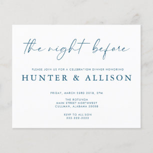 Papier La nuit précédente Invitation