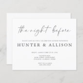 Papier La nuit précédente | Invitation (Devant / Derrière)