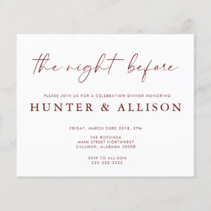 Papier La nuit précédente   Invitation