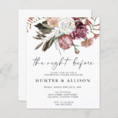 Papier La nuit précédente | Invitation (Devant / Derrière)