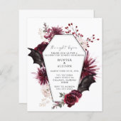 Papier La nuit précédente | Invitation d'Halloween (Devant / Derrière)