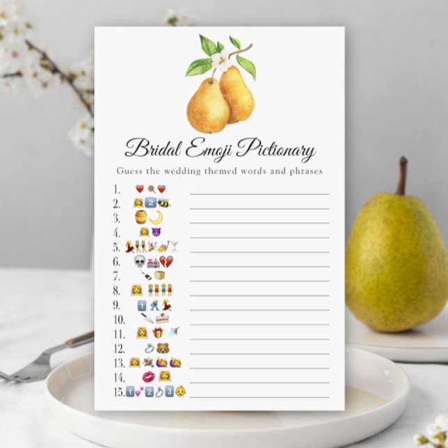 Papier La paire parfaite Pictionary de mariage emoji (Créateur téléchargé)