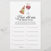 Papier La paire parfaite Quel âge avait la mariée pour êt (Devant)