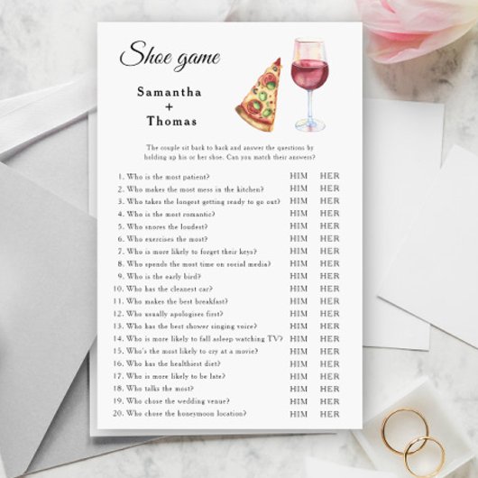 Papier La parfaite paire nuptiale douche Chaussure jeu