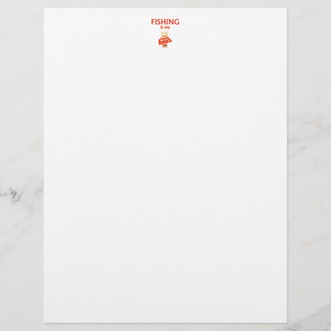 Papier La Pêche Est Mon Heureuse Heure (Devant)