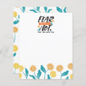 Papier La Peur Pas Isaïe Bible Verse Conception Inspirant (Devant / Derrière)