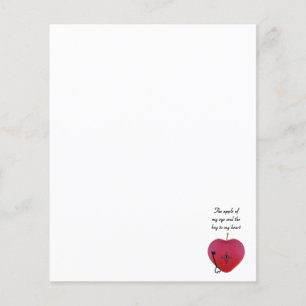 Papier La pomme de mon oeil et la clé de mon coeur