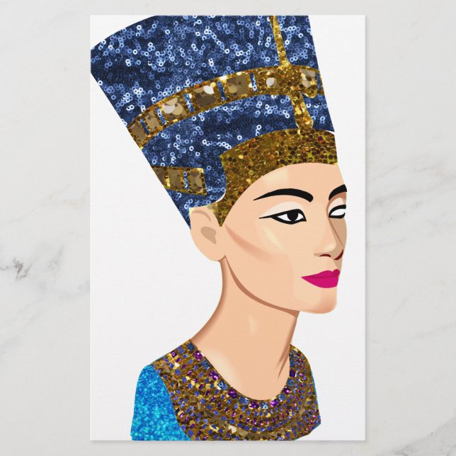 Papier la reine égyptienne nefertiti (Devant)