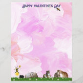 Papier La Saint-Valentin - Chat, Papillon, Libellule (Dos)