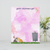 Papier La Saint-Valentin - Chat, Papillon, Libellule (Debout devant)