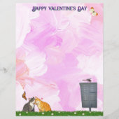 Papier La Saint-Valentin - Chat, Papillon, Libellule (Devant)