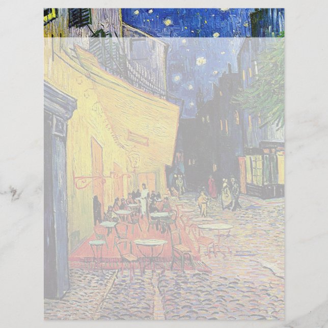 Papier La terrasse du café sur la place du forum, Arles,  (Devant)