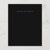 Papier La typographie du budget Noir Blanc Mariage Invite (Dos)