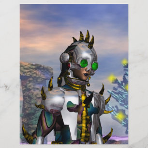 PAPIER LA VEILLE D'UN CYBORG DE NOUVELLE ANNÉE