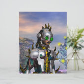 PAPIER LA VEILLE D'UN CYBORG DE NOUVELLE ANNÉE (Debout devant)