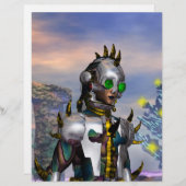 PAPIER LA VEILLE D'UN CYBORG DE NOUVELLE ANNÉE (Devant / Derrière)