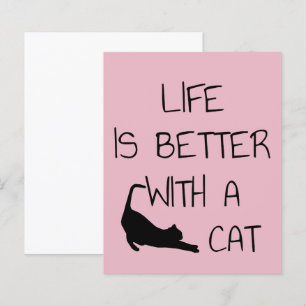 Papier La Vie Est Meilleure Avec Un Chat - Amoureux de le