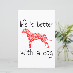 Papier La Vie Est Meilleure Avec Un Chien - Amoureux de l