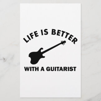 Papier La vie est meilleure avec un GUITARISTE
