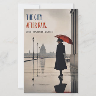PAPIER LA VILLE APRÈS LA PLUIE